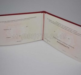 Диплом Кандидата Наук 2017г в Краснодаре